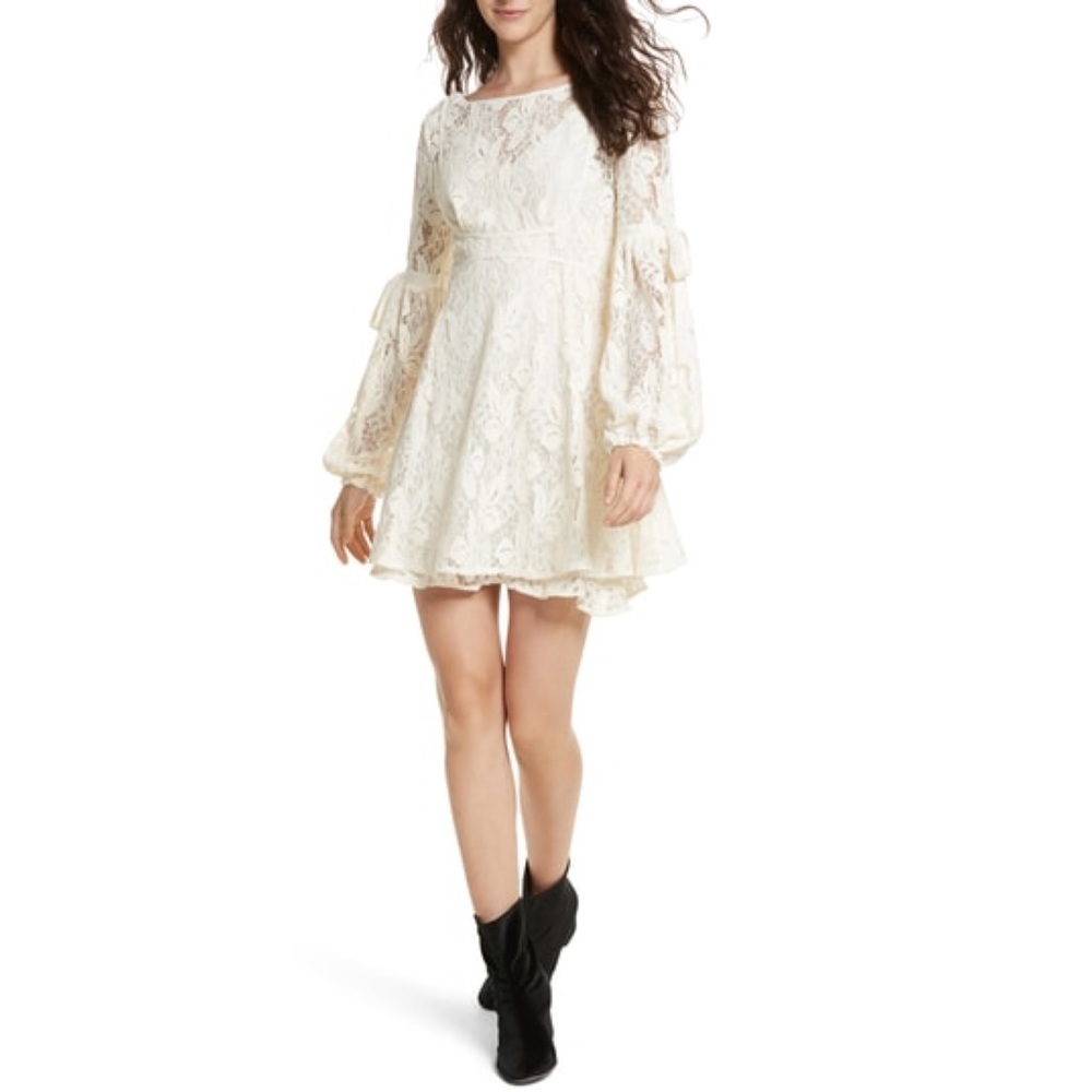 🌱F r e e P e o p l e • Lace boho shift dress - Picture 2 of 8